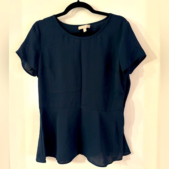 BANANA REPUBLIC Peplum Crepe Blouse - Picture 1 of 6